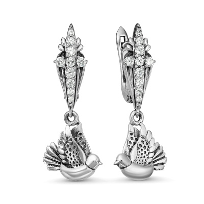 Серьги Б-С-003 Птицы небесные